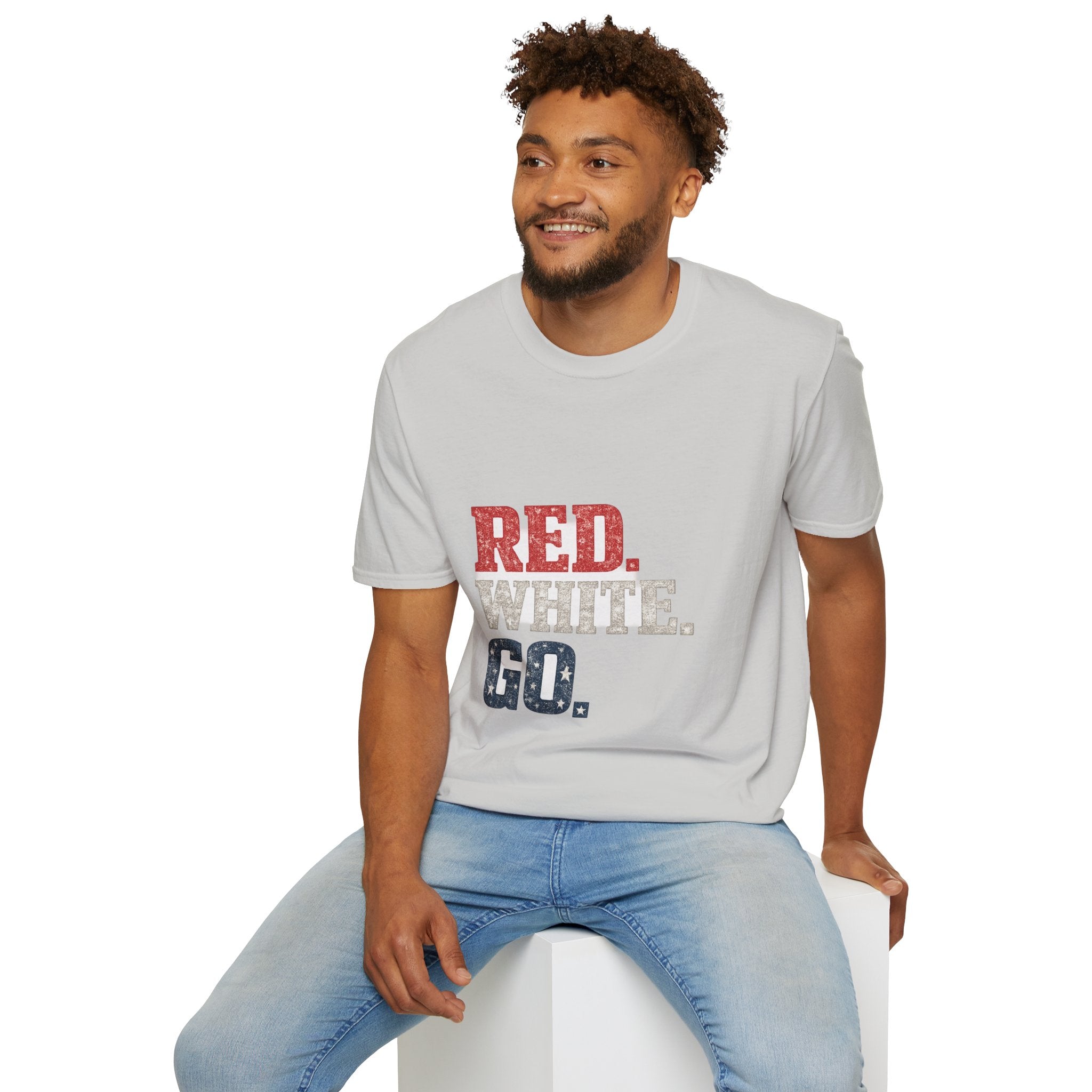 USA Patriotic 'Red. White. Go.' T-Shirt — 4th of July Independence Day Tee