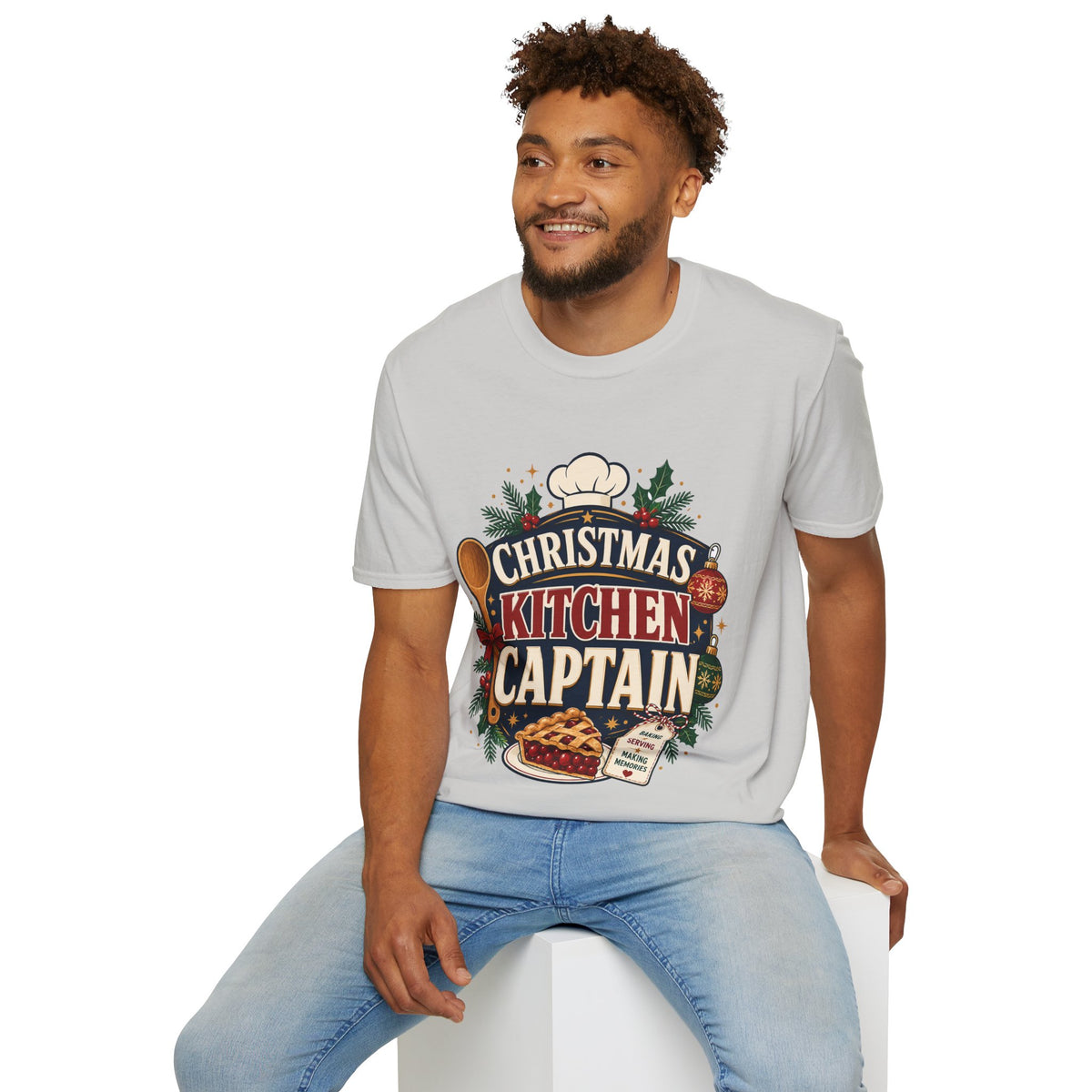 Christmas Kitchen Captain T-Shirt — Festive Holiday Cooking Tee