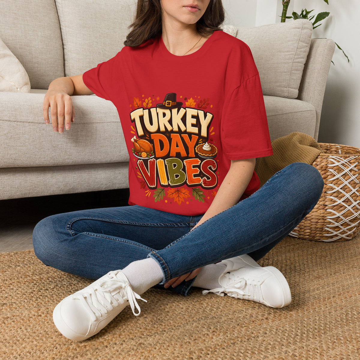 Thanksgiving T-Shirt Turkey Day Vibes T-Shirt