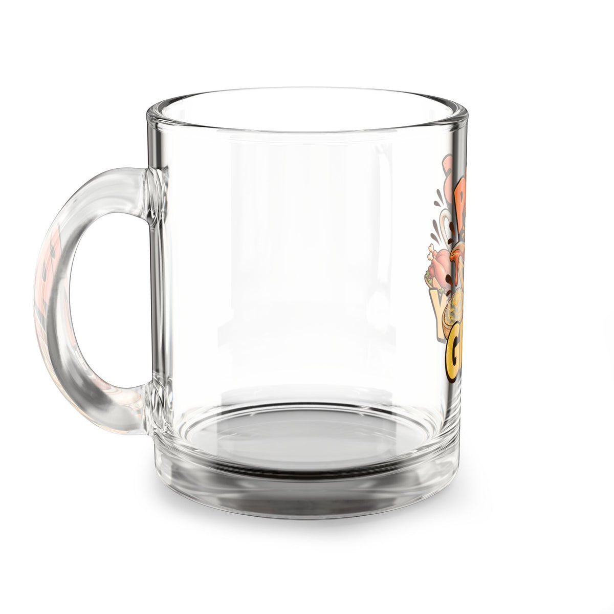 Pass the Gravy 10oz Glass Mug – Funny Thanksgiving Holiday Coffee Cup