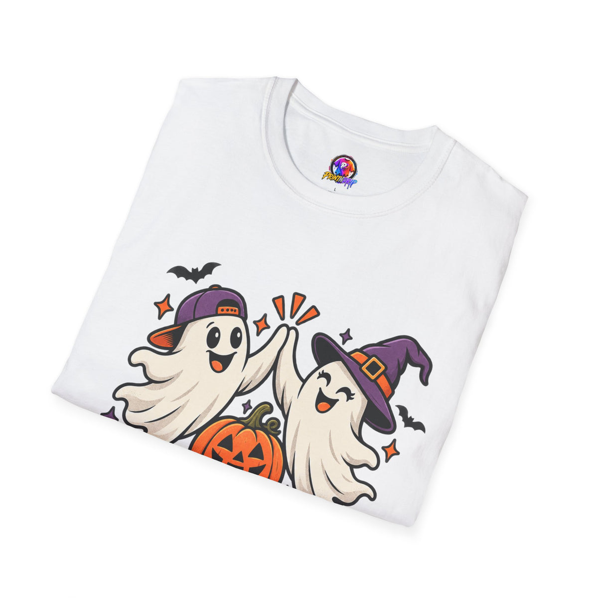 Boo Crew Halloween T-Shirt — Cute Ghosts & Pumpkin Graphic