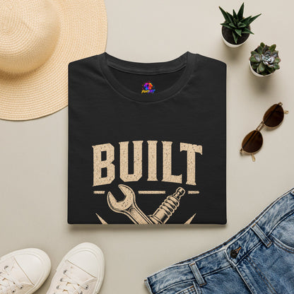 Built Not Bought T-Shirt — Vintage Mechanic DIY Garage Tee