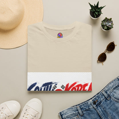South Korea Flag Brushstroke T-Shirt — Patriotic Korean Travel Tee