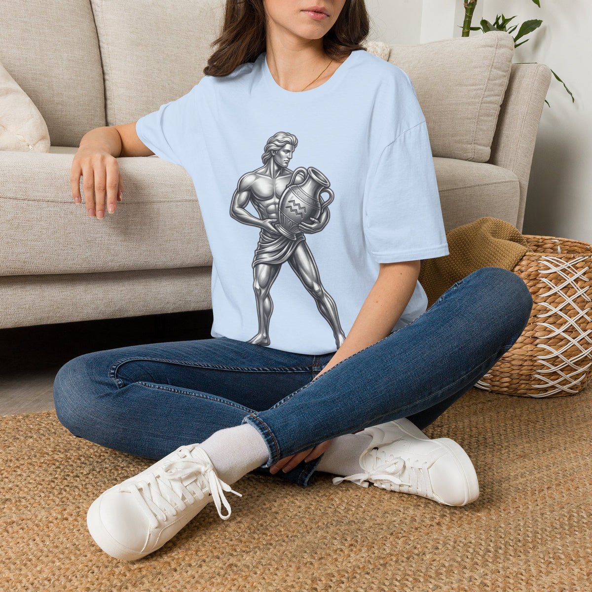 Aquarius Zodiac T-Shirt — Mythic Water Bearer Astrology Tee