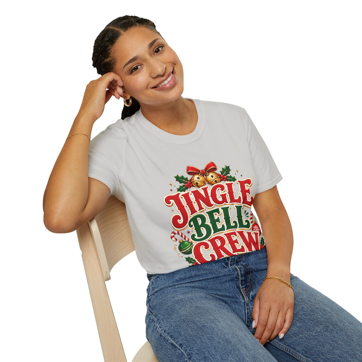 Jingle Bell Crew T-Shirt — Festive Christmas Holiday Tee