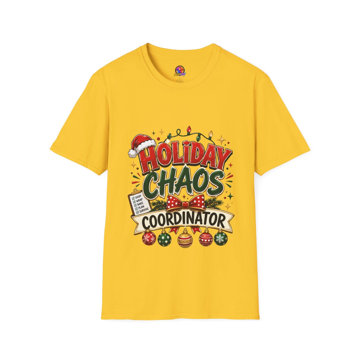 Holiday Chaos Coordinator T-Shirt — Funny Christmas Crew Tee