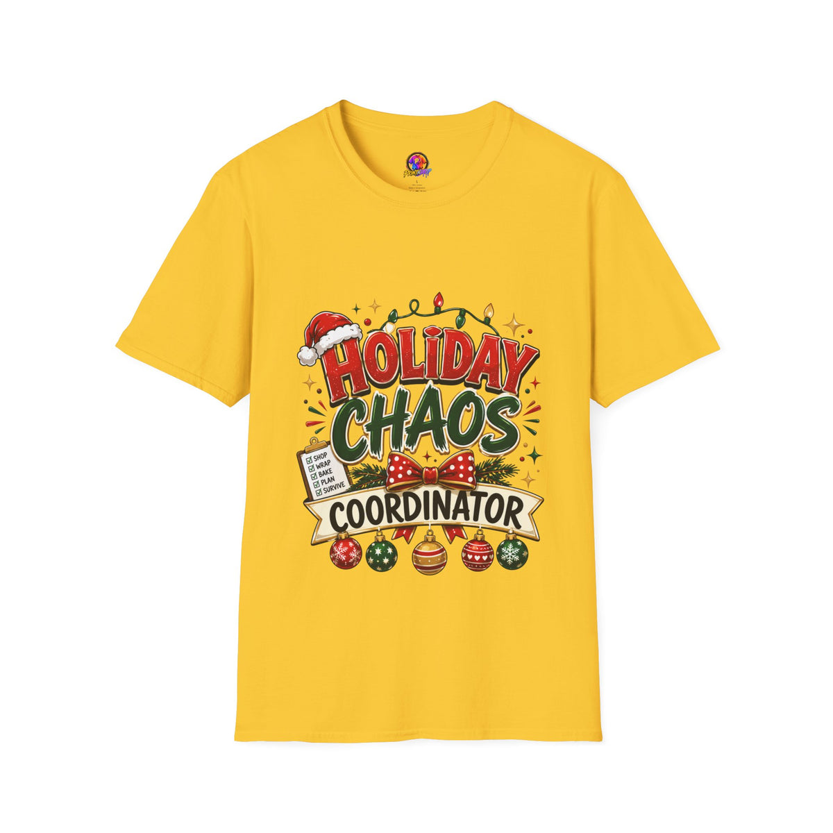 Holiday Chaos Coordinator T-Shirt — Funny Christmas Crew Tee