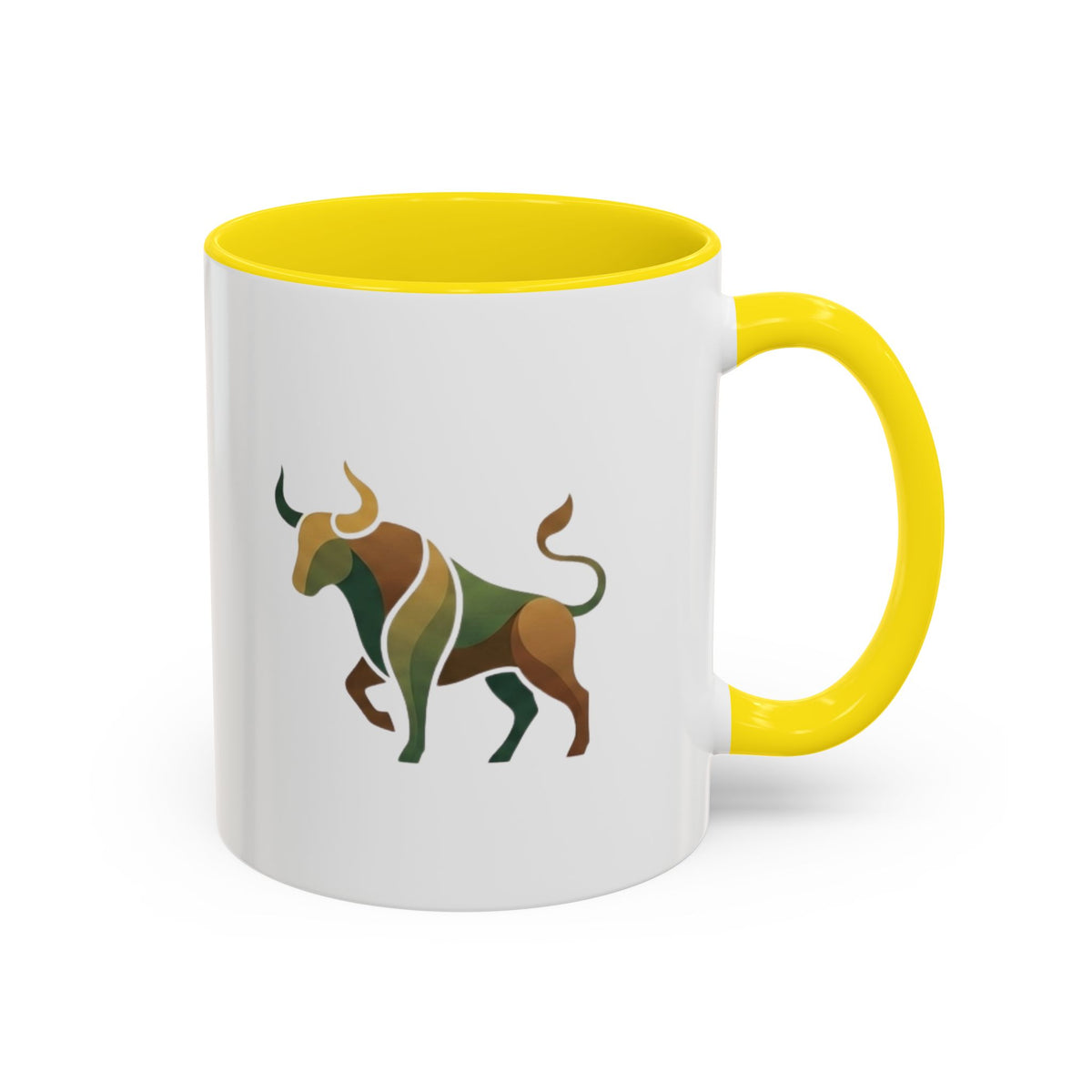 Taurus Geometric Bull Accent Coffee Mug — Taurus Zodiac Gift