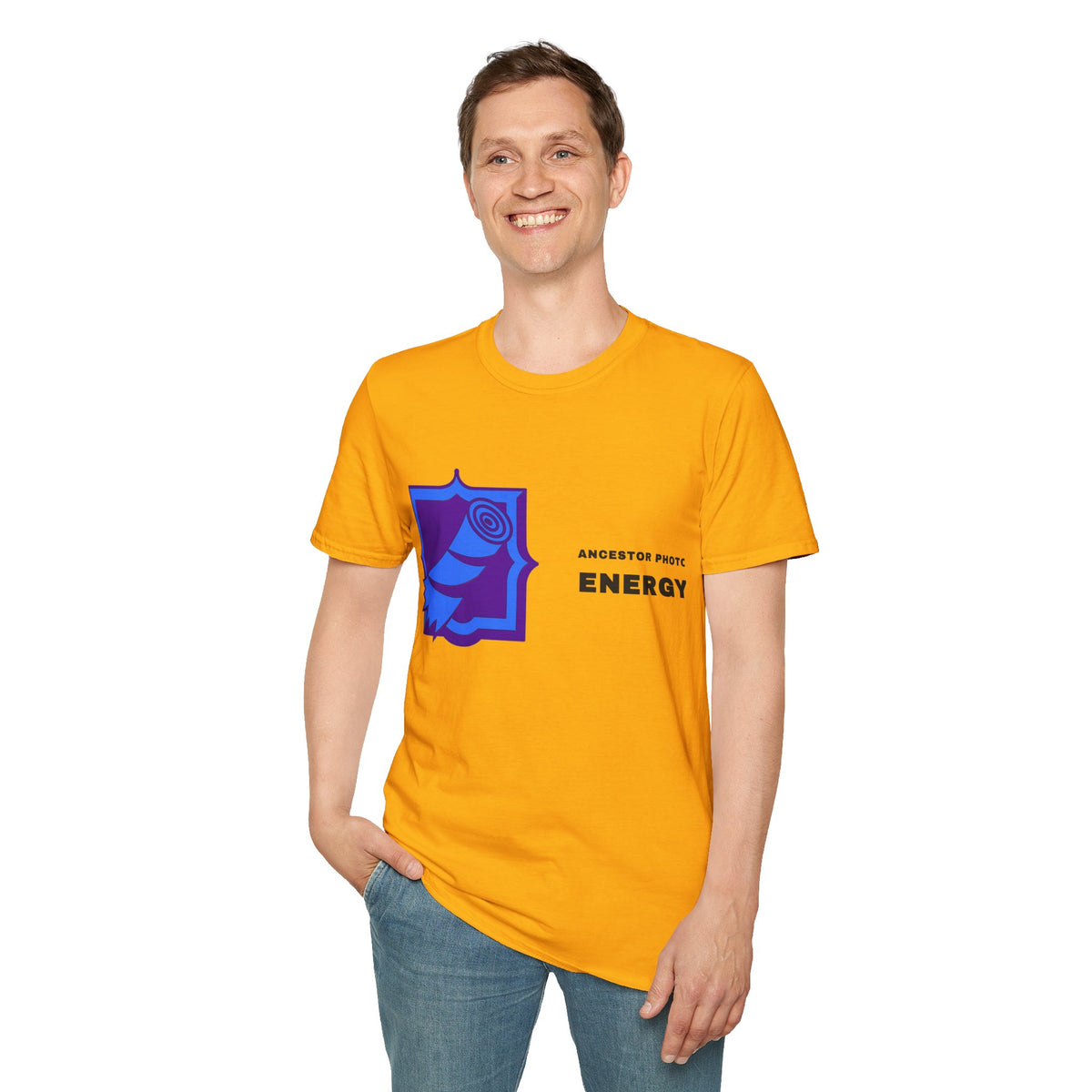 Rose Shield T-Shirt — Abstract Blue Rose Graphic Tee (Accent Text: 'ENERGY') - Trending Now - September 2026