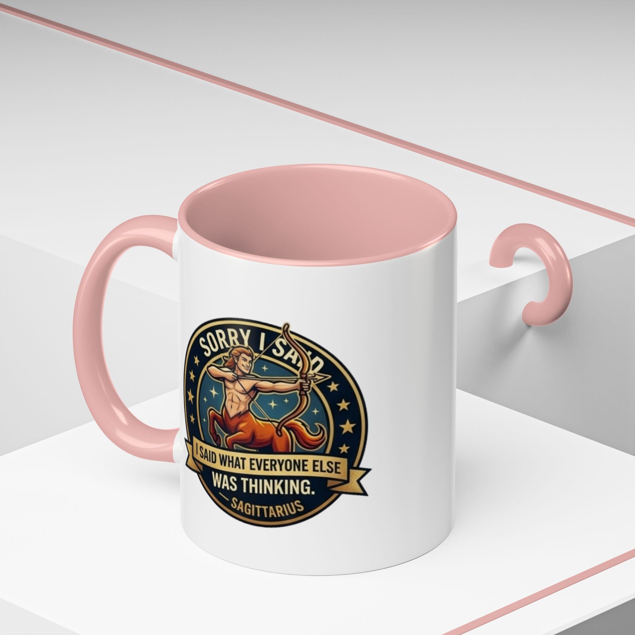 Sagittarius Coffee Mug — "Sorry I Said What Everyone Else Was Thinking" Zodiac Archer Accent Mug