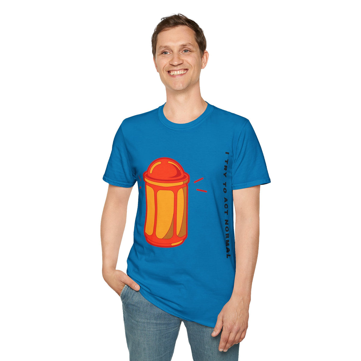 T-Shirt — 'I Try to Be a Grown-Up' Cartoon Fire Hydrant Graphic Tee - Trending Now - September 2026