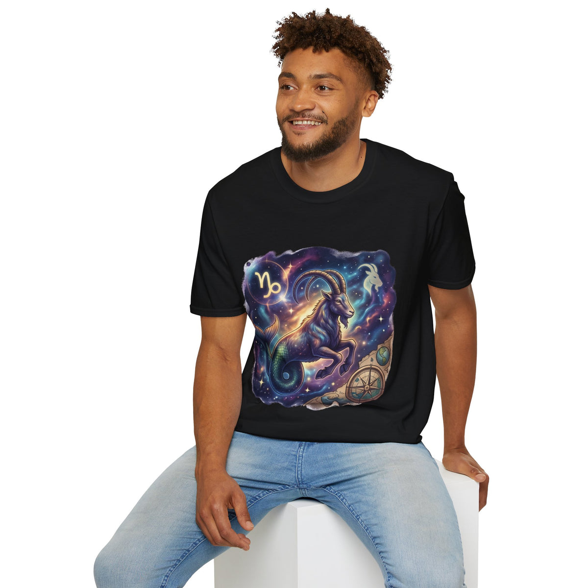 Capricorn Zodiac T-Shirt — Celestial Goat Astrology Tee