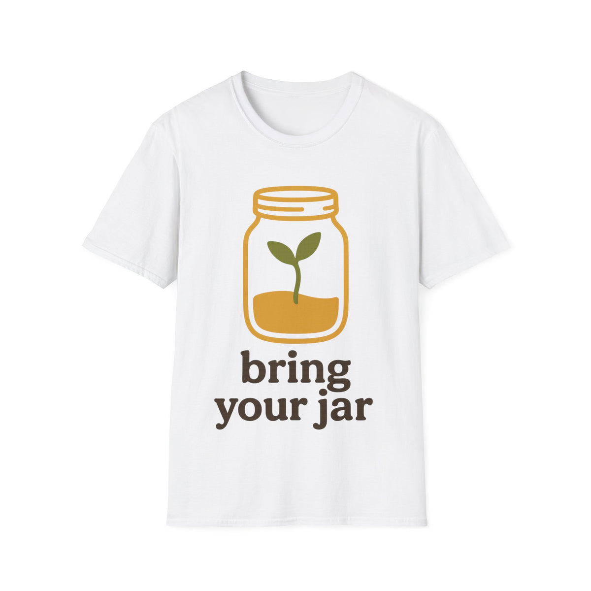 "Bring Your Jar" Zero Waste Eco Friendly Tee - Minimalist Sustainable Mason Jar White T-Shirt - Trending Now - September 2026