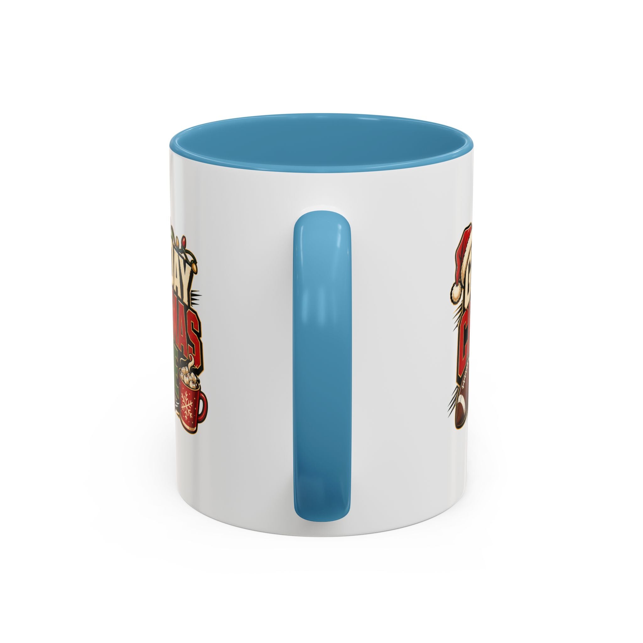 Modern Day Christmas Game Day Christmas Mode Coffee Mug - Holiday Football Mug (11/15oz)