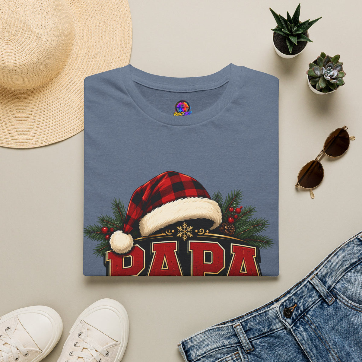 Papa Claus T-Shirt — Festive Holiday Dad Christmas Tee