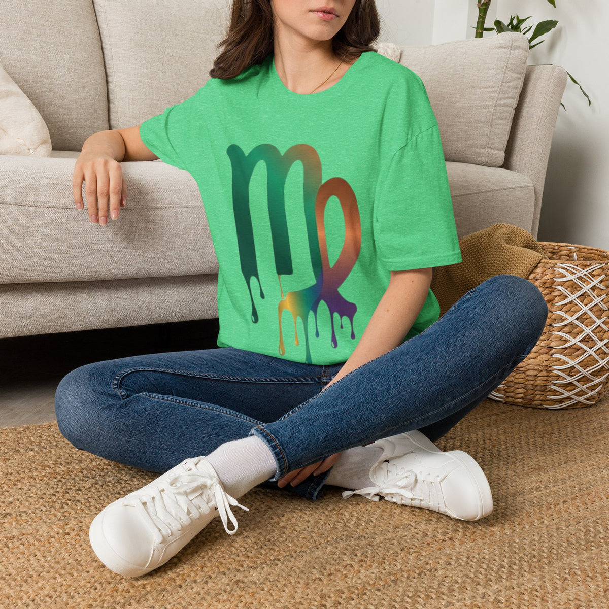 Virgo Zodiac Drip T-Shirt — Colorful Virgo Sign Astrology Tee