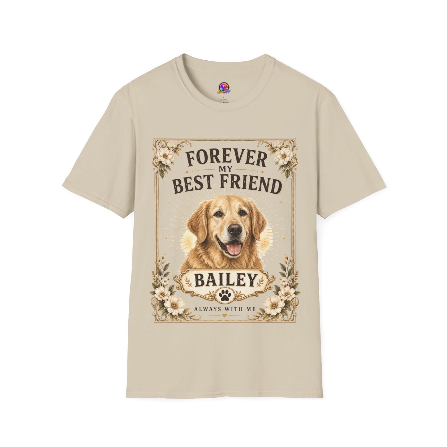 Forever My Best Friend Dog T-Shirt — Personalized Golden Retriever Tribute