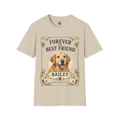 Forever My Best Friend Dog T-Shirt — Personalized Golden Retriever Tribute