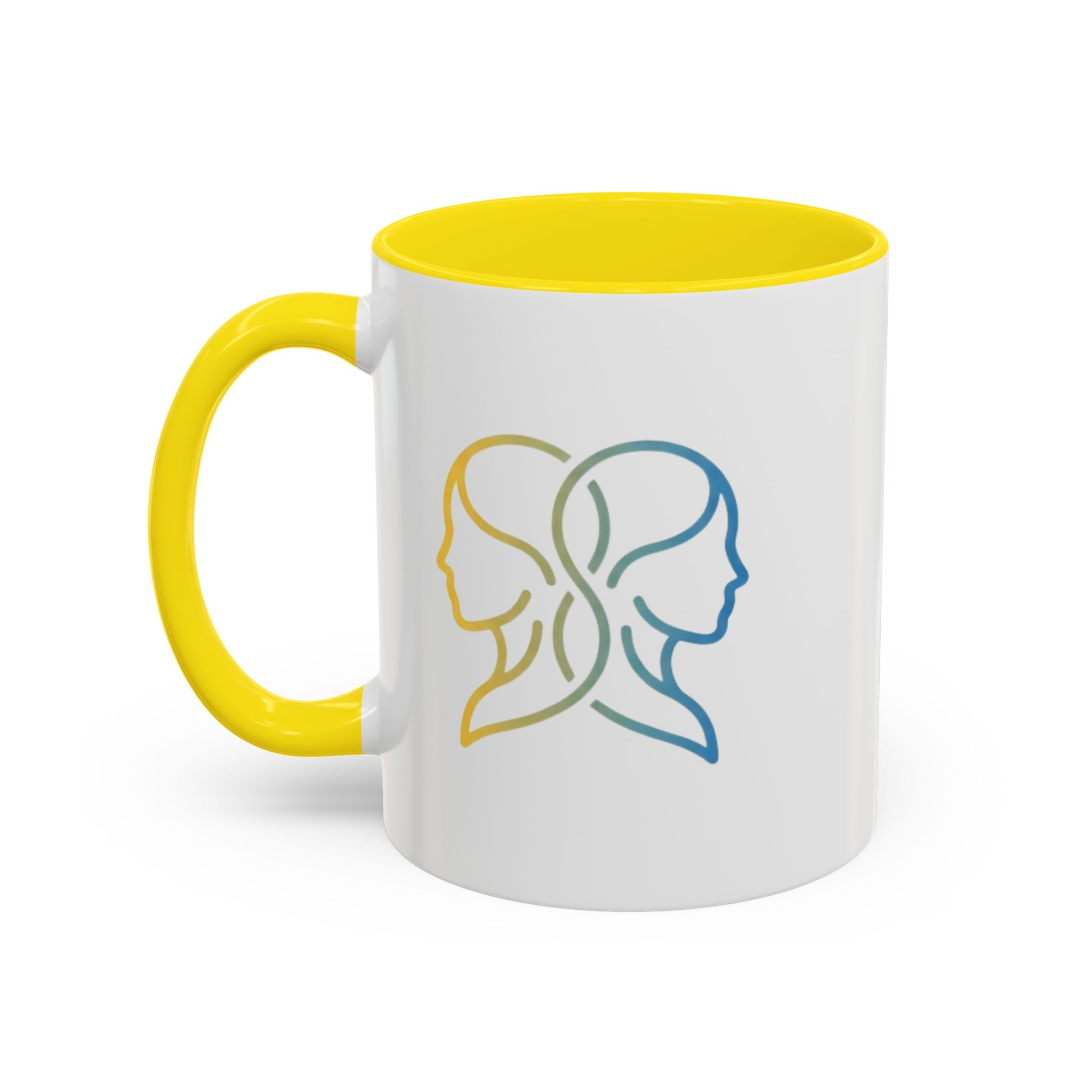 Gemini Zodiac Accent Coffee Mug — Color Gradient Twins Horoscope Gift