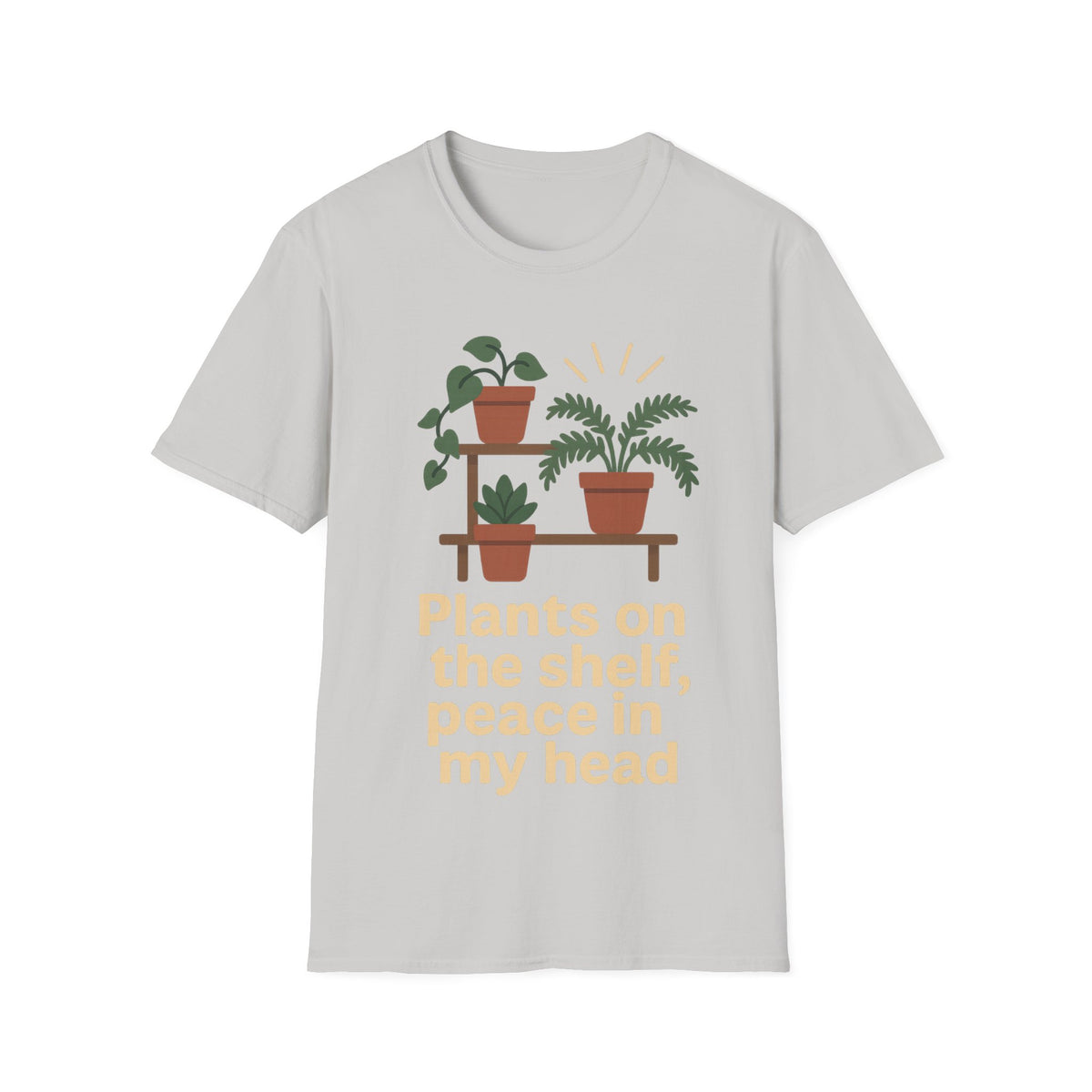 Plant Lover T‑Shirt — “Plants on the shelf, peace in my head” Graphic Tee - Trending Now - September 2026