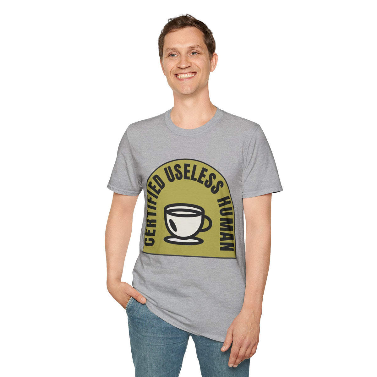 Certified Useless Human T-Shirt — Funny Coffee Lover Graphic Tee - Trending Now - August 2026