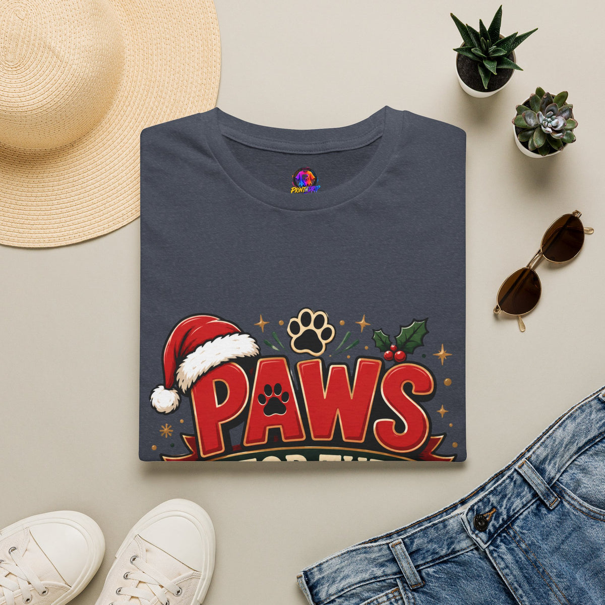 Paws for the Holidays T-Shirt — Festive Christmas Pet Lover Tee