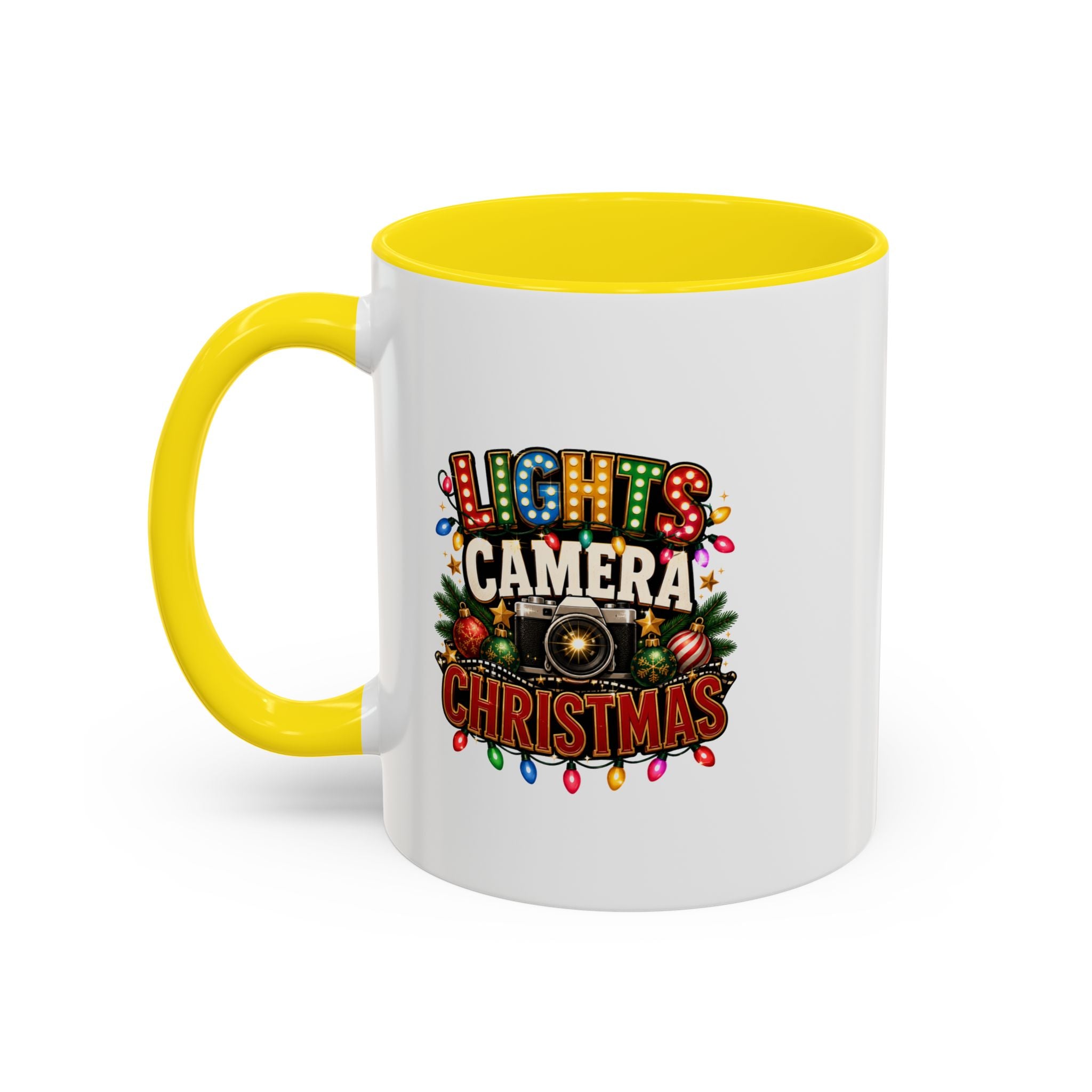 Accent Coffee Mug Lights Camera Christmas