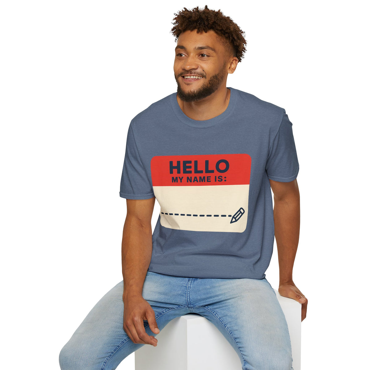 Hello My Name Is Name Tag T-Shirt — Funny Novelty Graphic Tee - Trending Now - August 2026
