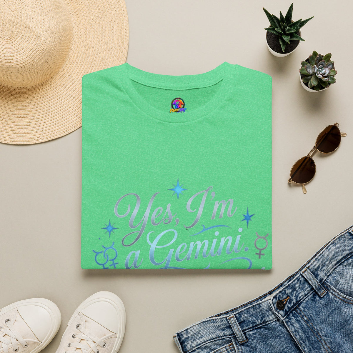 Yes, I'm a Gemini T-Shirt — Funny Zodiac Astrology Tee (“No, I will not pick a side”)