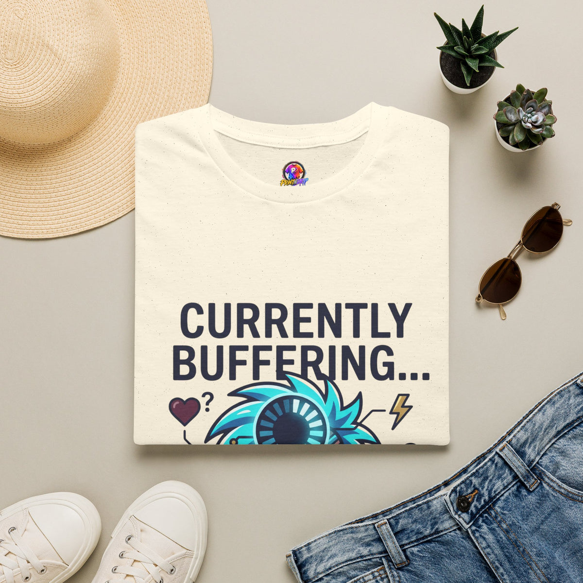Currently Buffering T-Shirt — Funny Aquarius Zodiac Tee