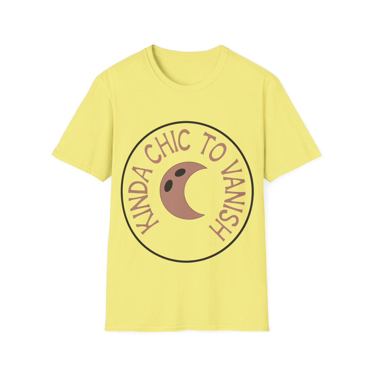 T-Shirt — "Kinda Chic to Vanish" Crescent Moon Graphic Tee - Trending Now - August 2026