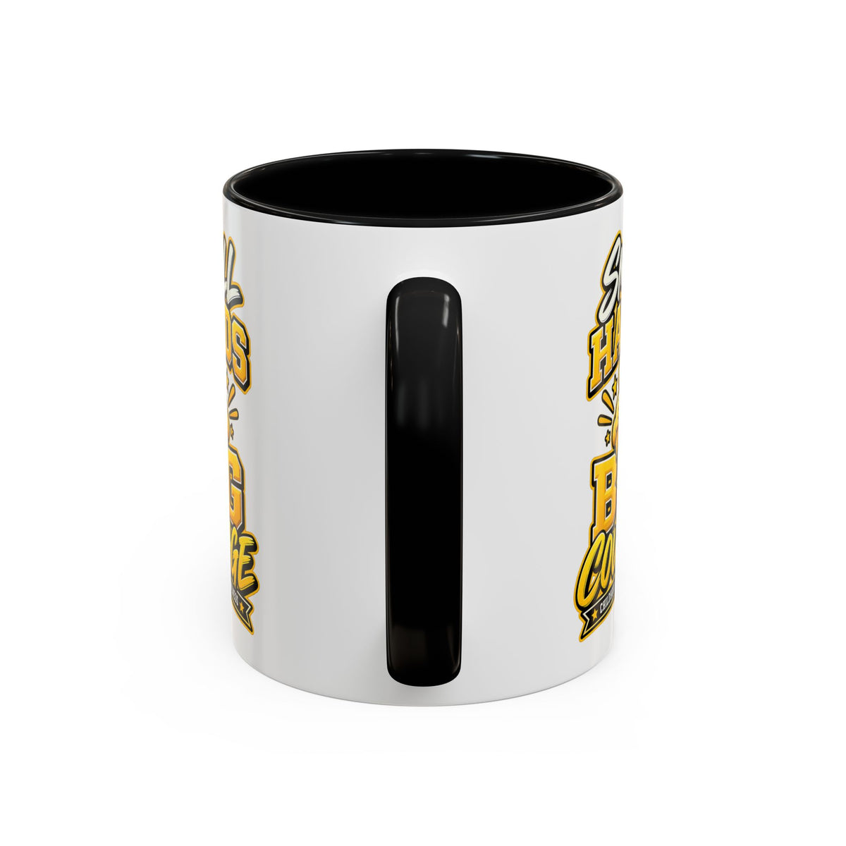 Coffee Mug - "Small Hands Big Courage" Childhood Cancer Awareness Accent Mug