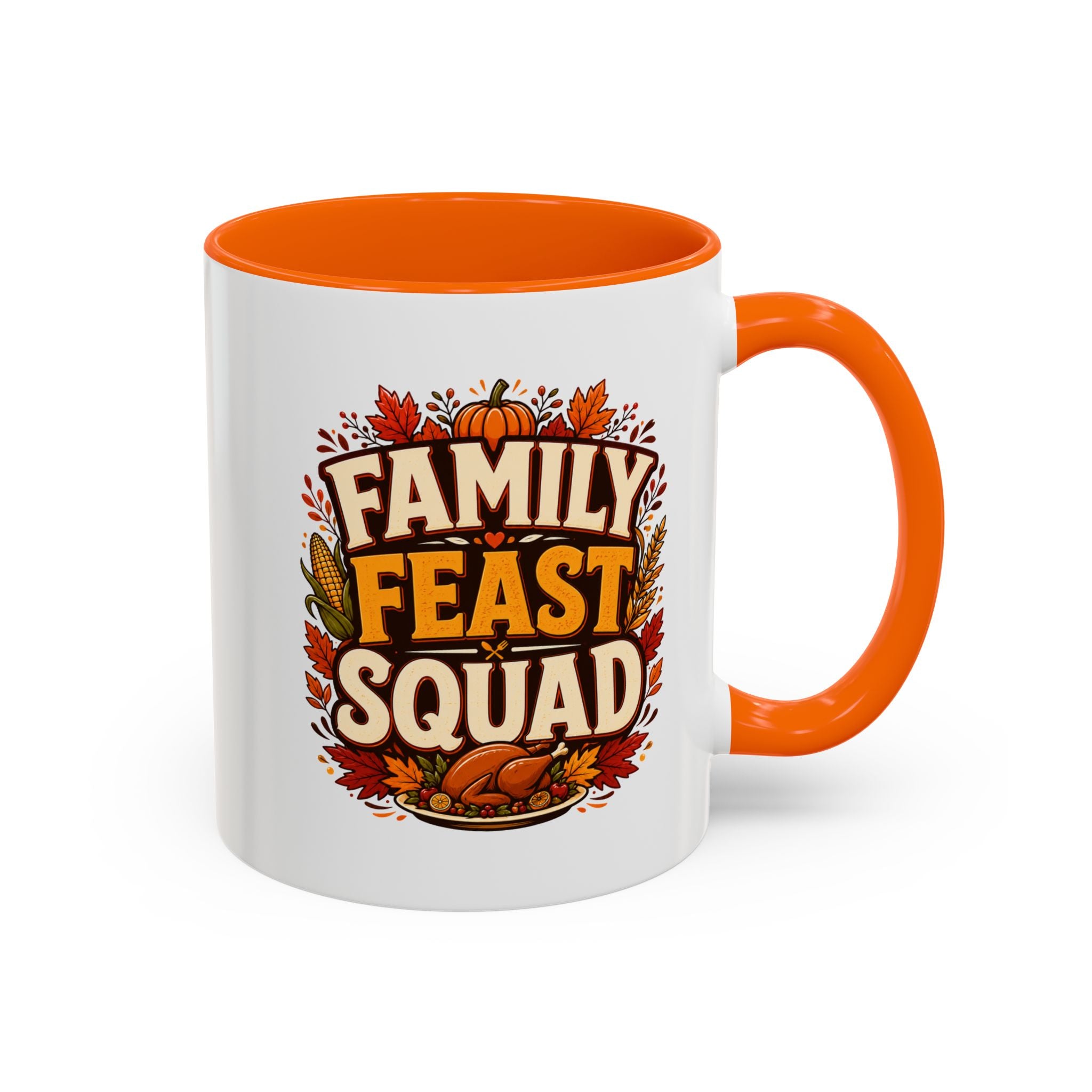 Thanksgiving Mug Family Feast Squad Coffee Mug — Thanksgiving Fall Holiday Accent Mug