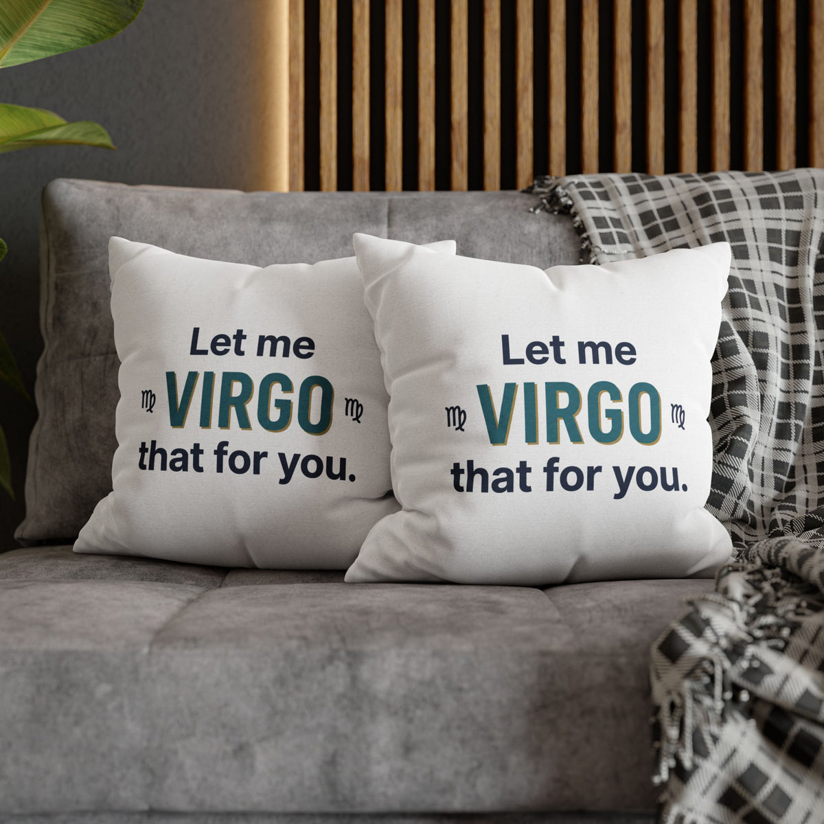 Virgo Pillowcase – "Let Me Virgo That For You" Zodiac Decorative Cushion Cover