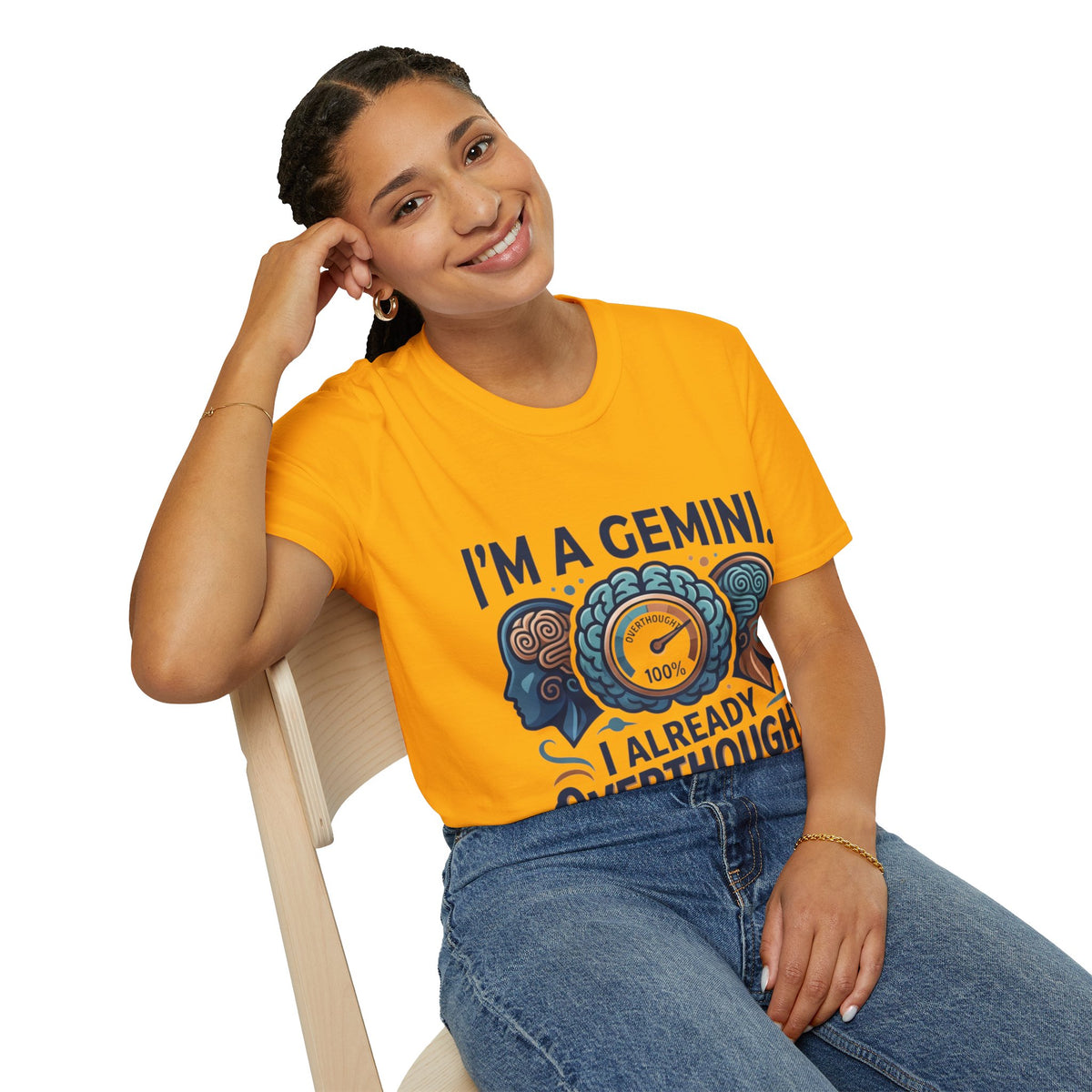 I’m A Gemini T-Shirt – “I Already Overthought It” Zodiac Tee
