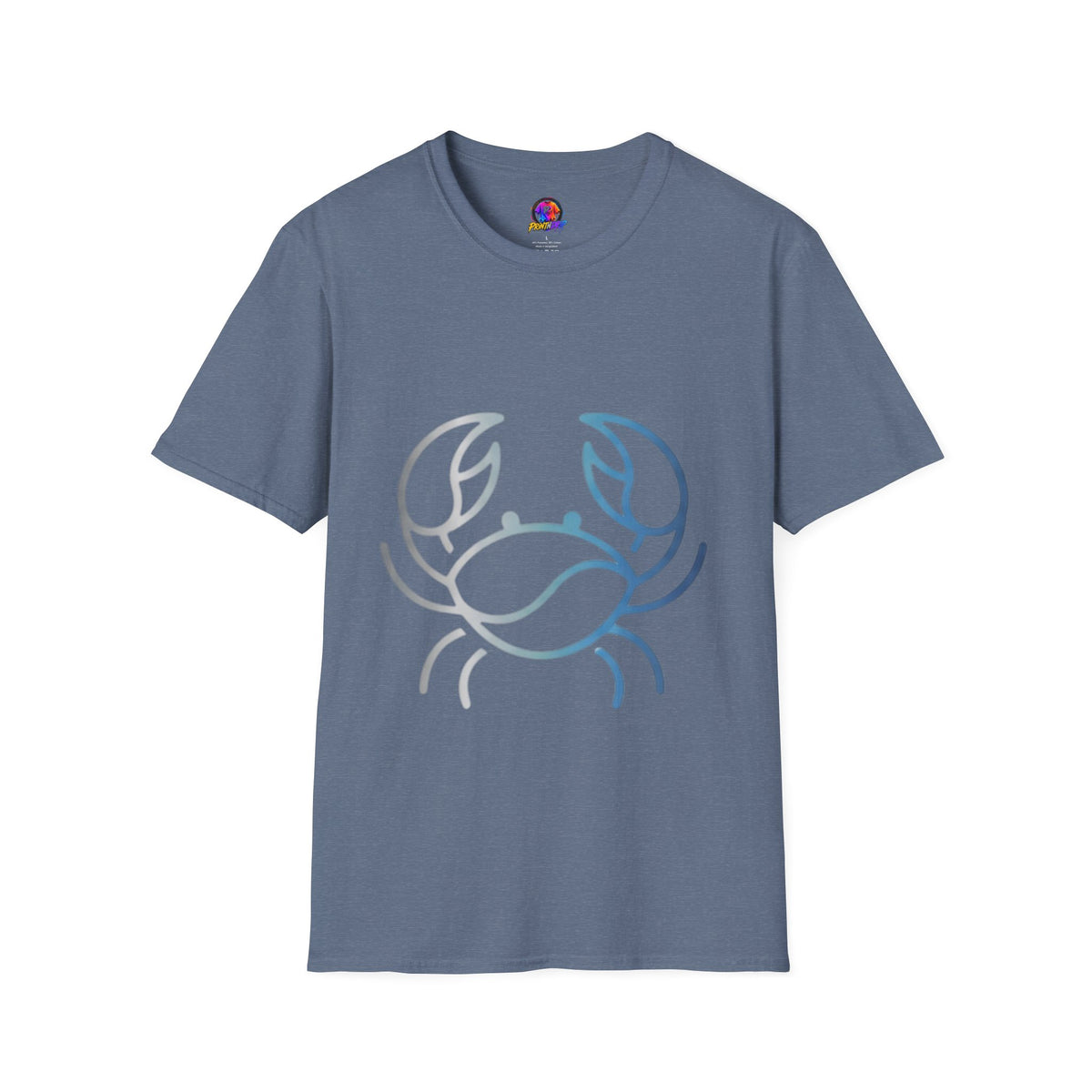 Cancer Zodiac Crab Graphic T-Shirt — Minimal Coastal Zodiac Summer Tee