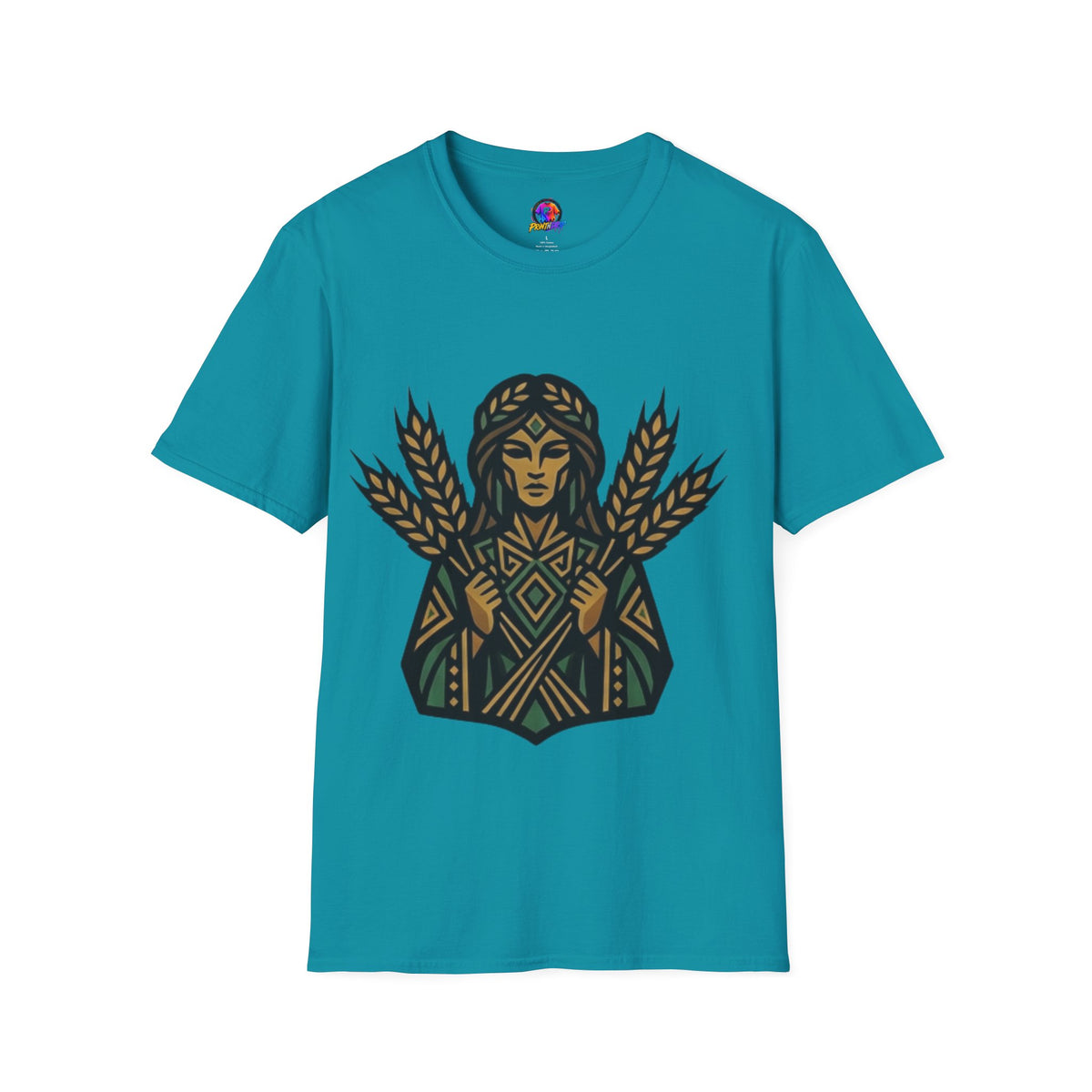 Virgo Zodiac Harvest Goddess T-Shirt — Wheat Maiden Graphic Tee