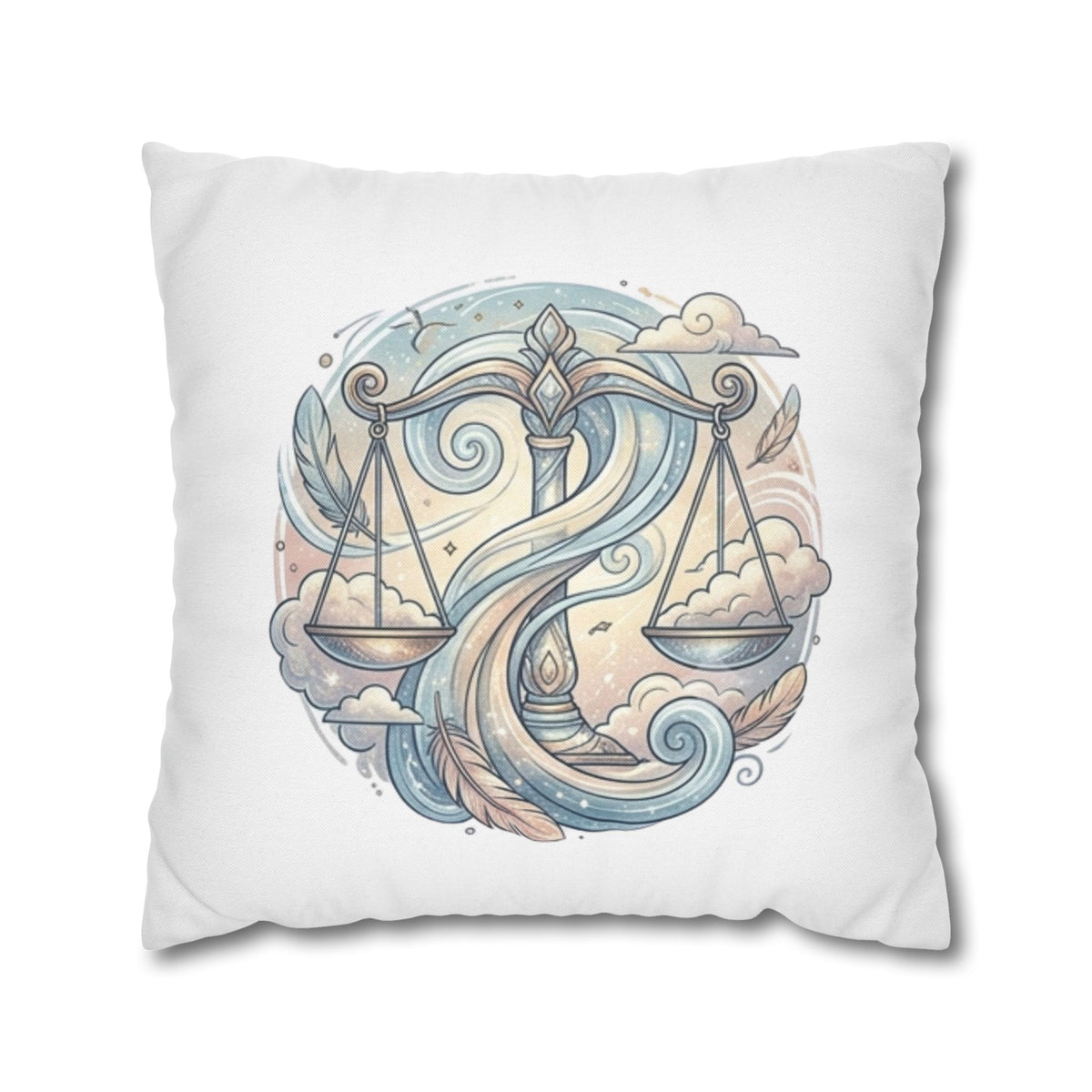 Libra Zodiac Throw Pillow pillowcase — Scales Astrology Decorative Pillowcase