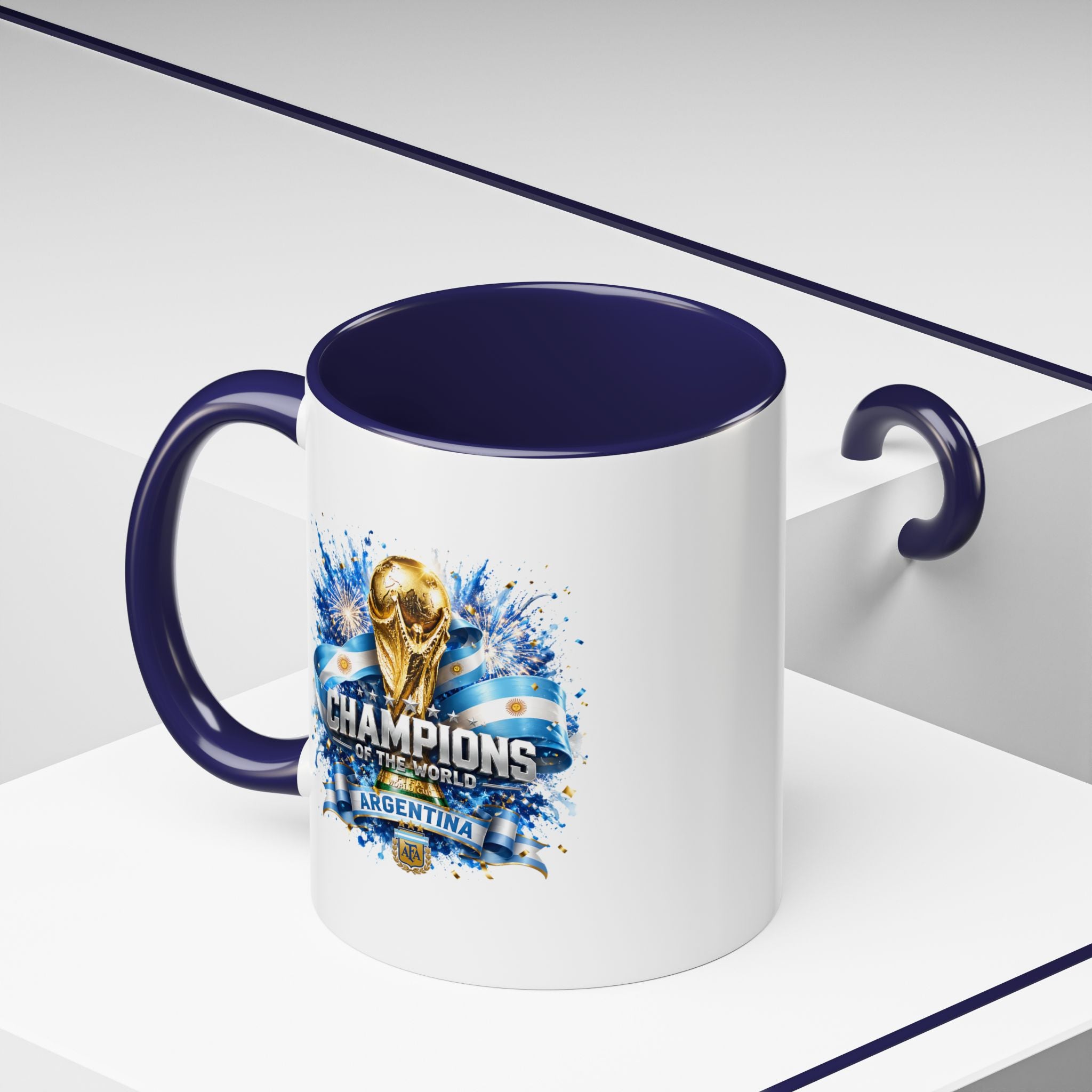 Argentina World Cup Champions Coffee Mug — 'Champions of the World' Accent Mug