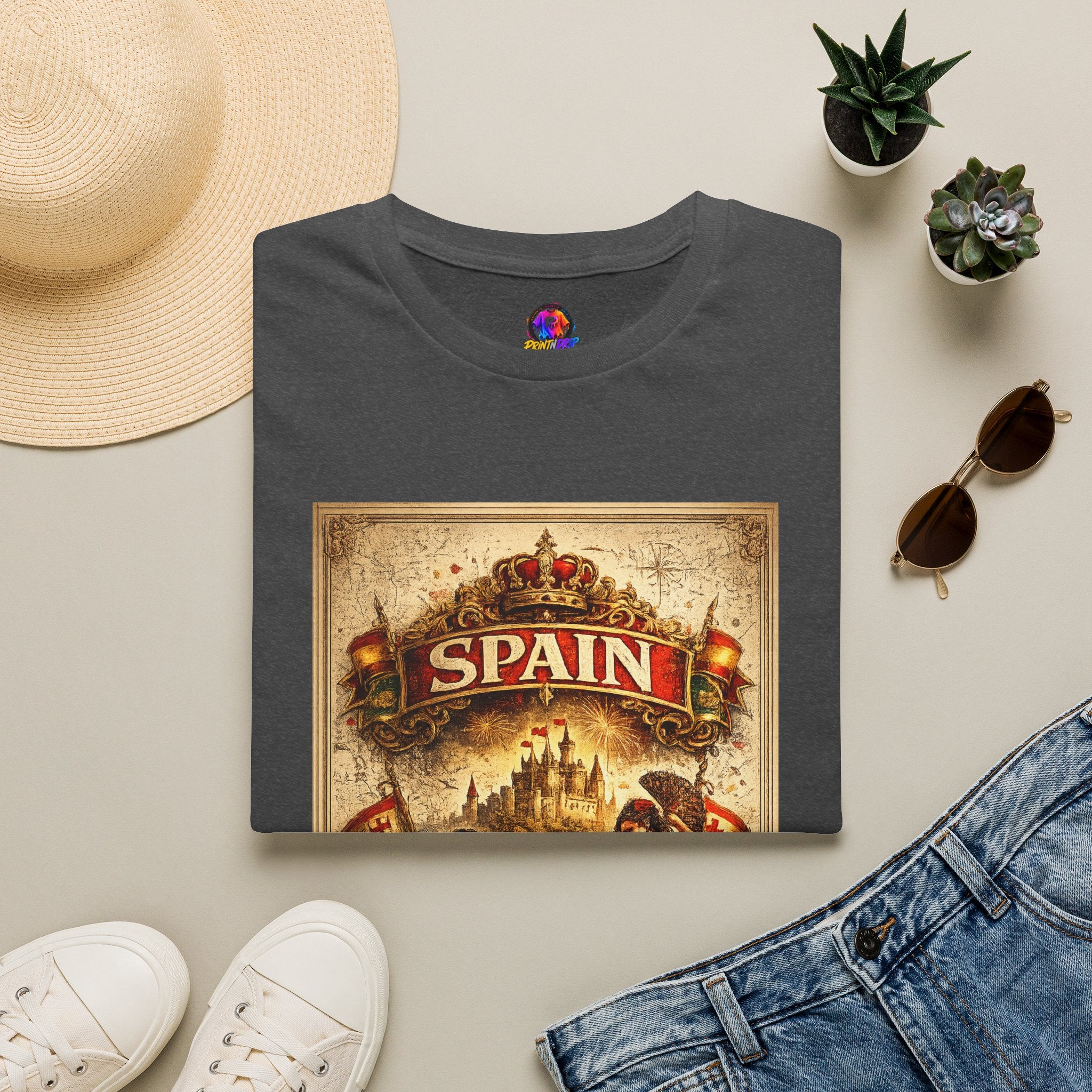 Spain Vintage Travel Graphic T‑Shirt — Retro Spanish Landmark Tee