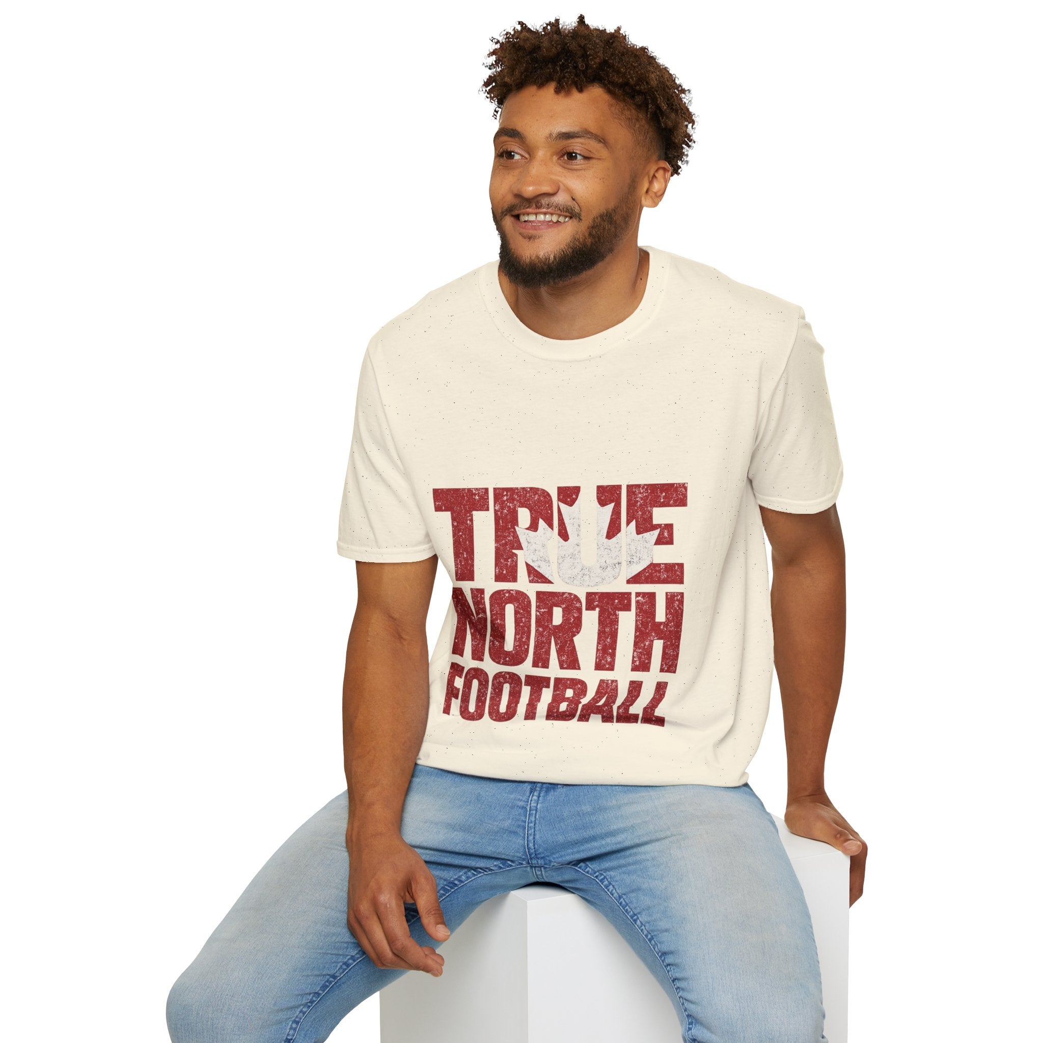 Canada True North Football T-Shirt — Vintage Canadian Leafs Sports Tee
