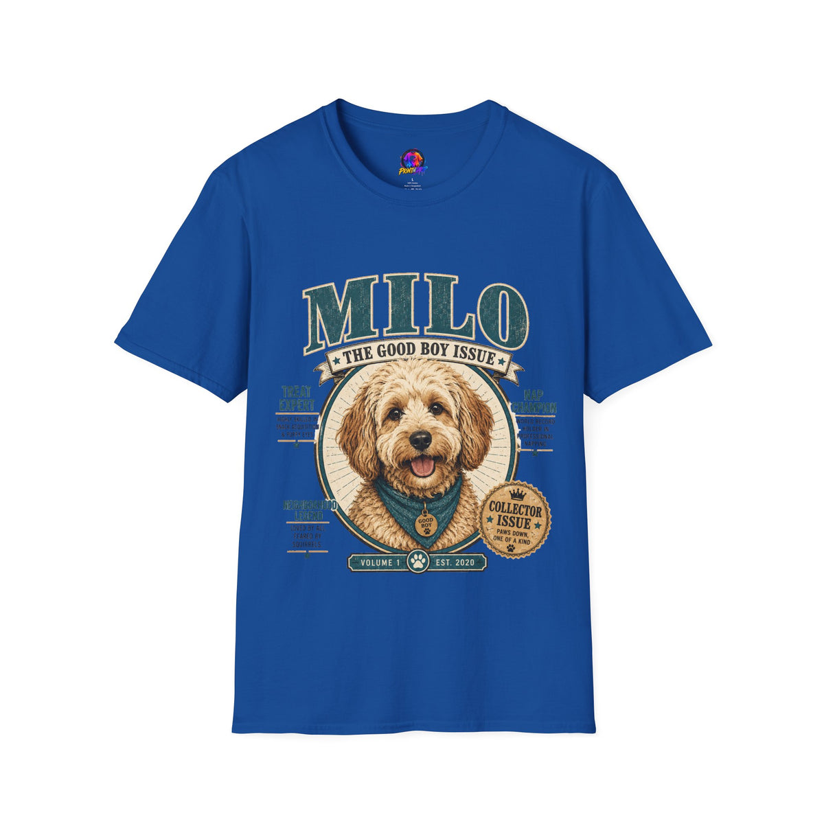 Milo 'The Good Boy Issue' T-Shirt — Cute Dog Portrait Tee