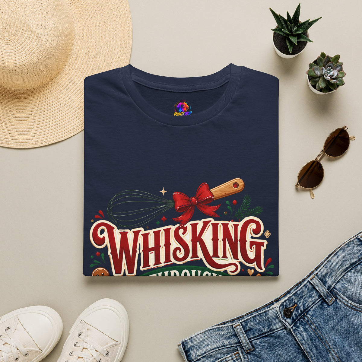 Christmas Baking T‑Shirt — "Whisking Through Christmas" Holiday Tee