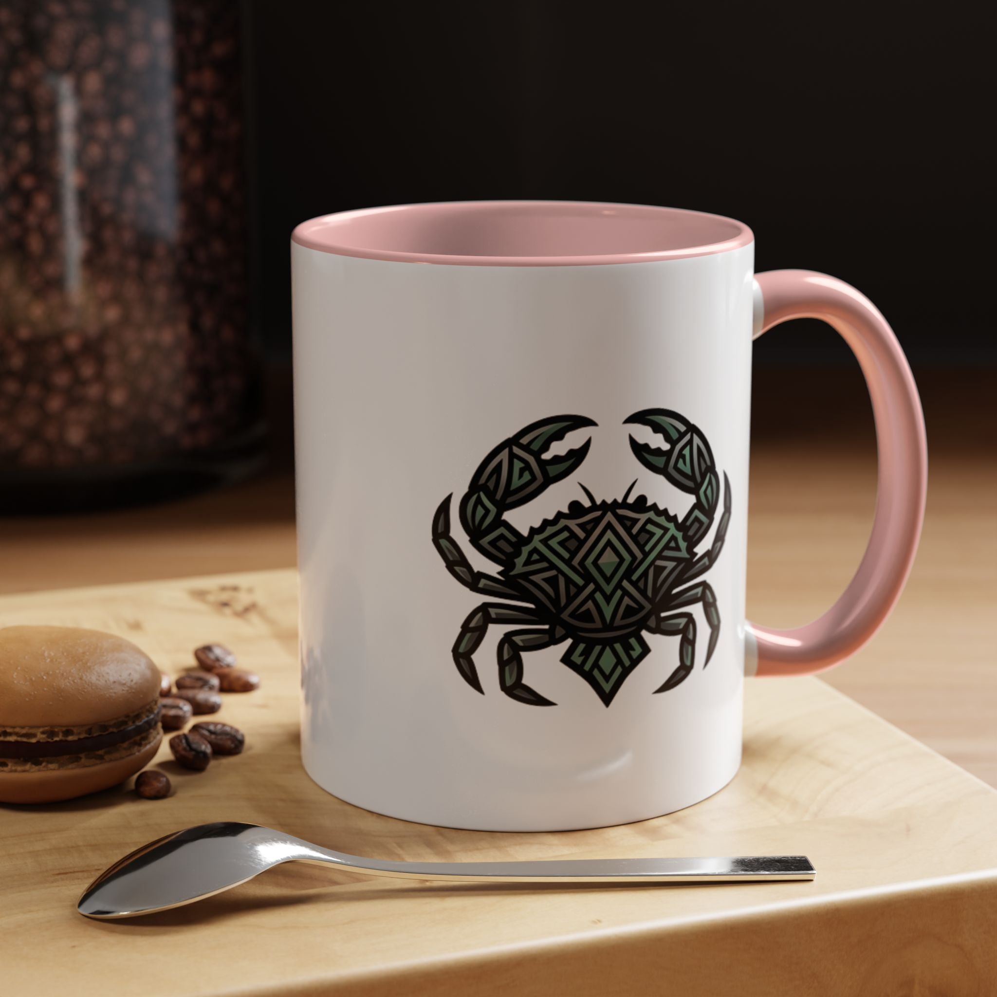 Cancer Zodiac Coffee Mug — Geometric Crab Accent Mug