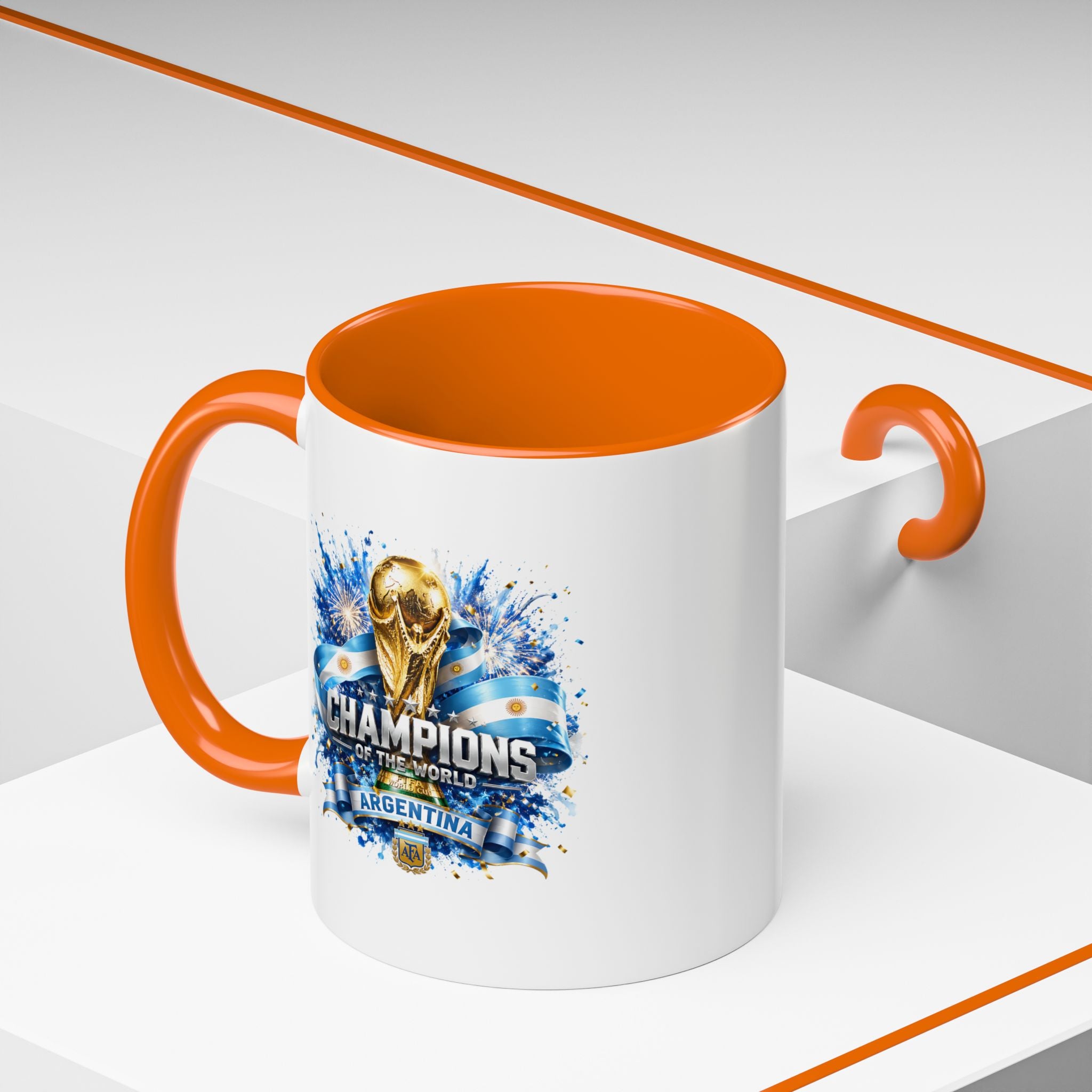 Argentina World Cup Champions Coffee Mug — 'Champions of the World' Accent Mug