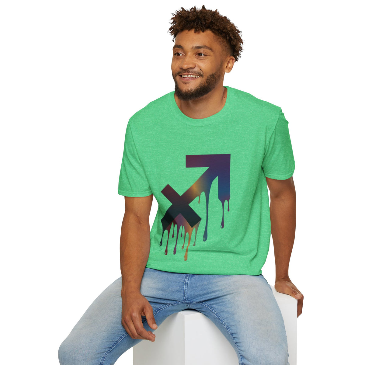 Sagittarius Drip T-Shirt — Gradient Astrological Arrow Tee