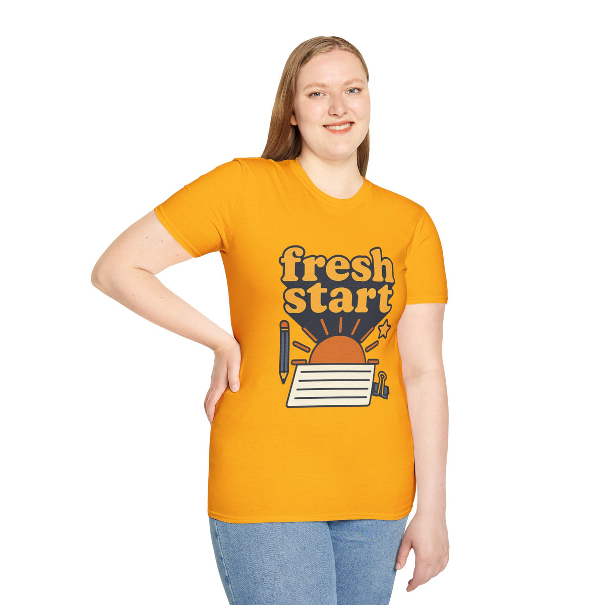 Fresh Start T-Shirt – Retro Sunrise Graphic  - Trending Now - August 2026