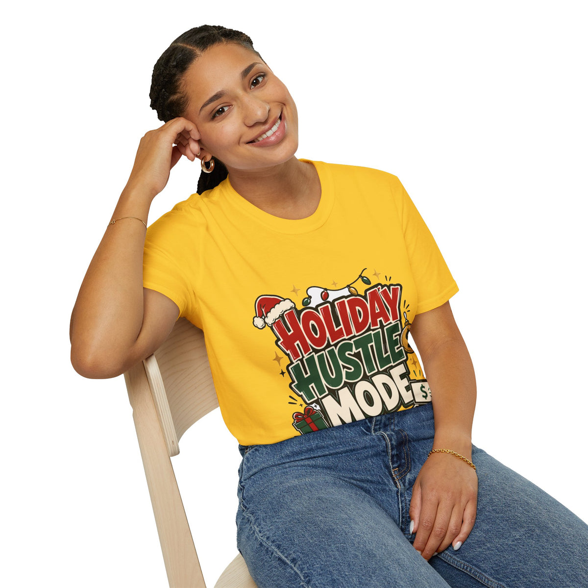 Holiday Hustle Mode T-Shirt — Funny Christmas Graphic Tee