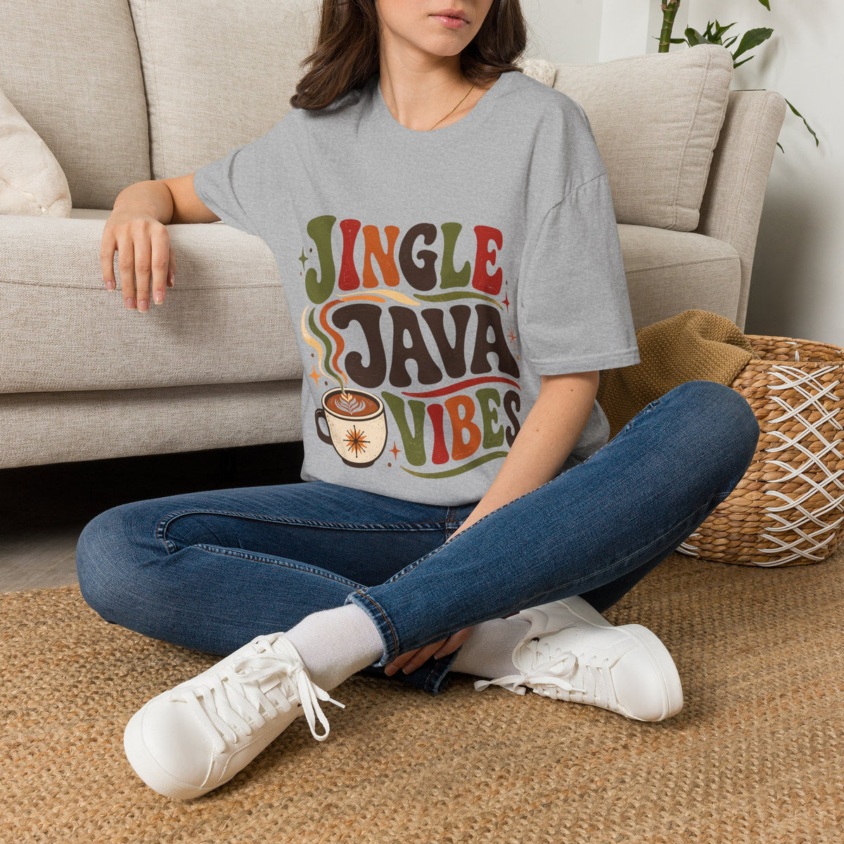 Retro "Jingle Java Vibes" T-Shirt