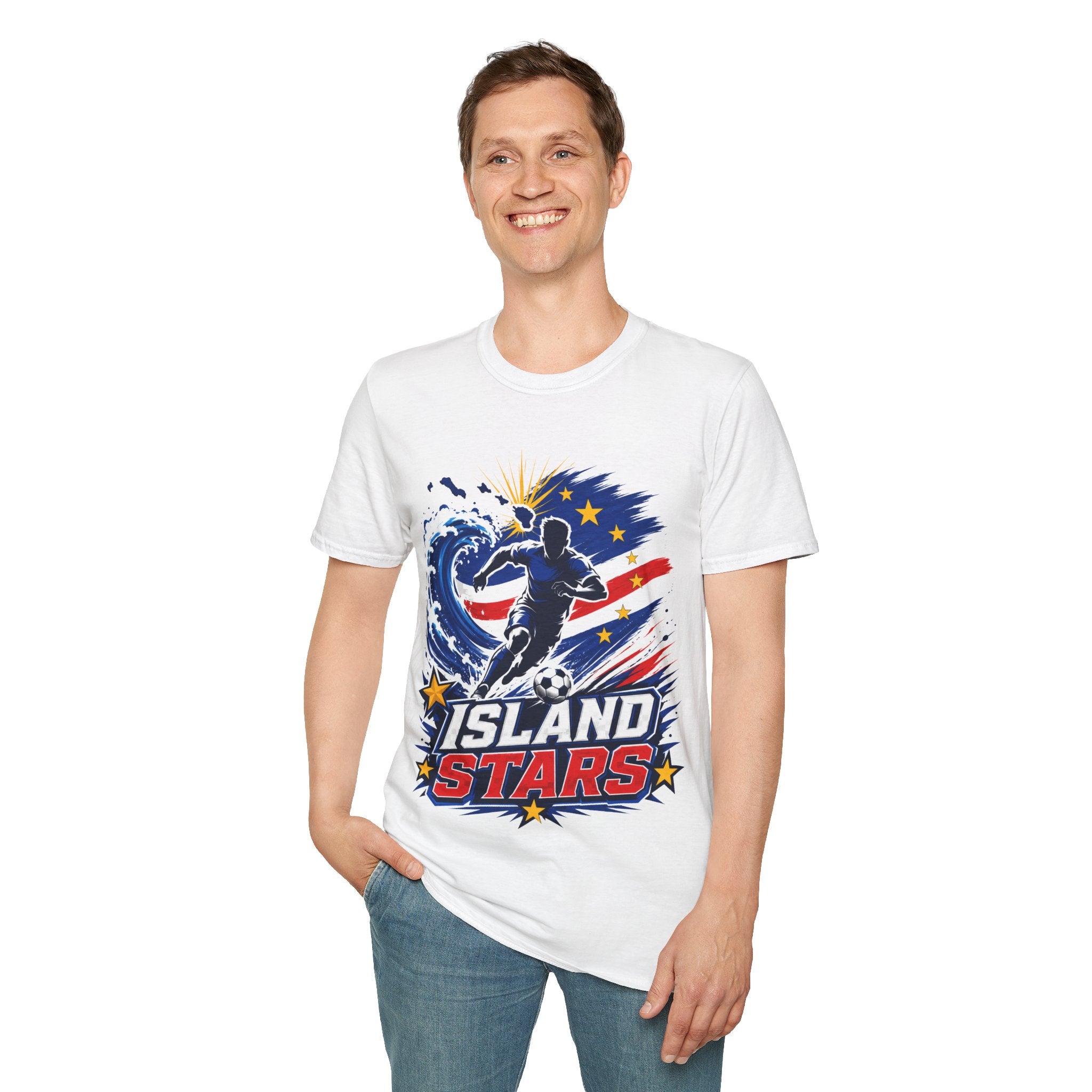 Cabo Verde Island Stars Soccer T-Shirt – Pacific Wave Football Team Tee